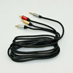Andowl TRRS 3,5 мм мъжки-RCA мъжки 3 м QY-AV103