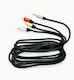 Andowl Audio Cable TRRS 3.5mm Male - RCA Male Black 1.8m QY-AV10