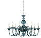 Ondaluce Chandelier Candlestick 8xE14 Blue 87cm LP.TEBE/8-OTT