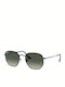 Ray Ban Hexagonal Unisex Sunglasses with Black Metal Frame and Black Gradient Lens RB3548 002/71