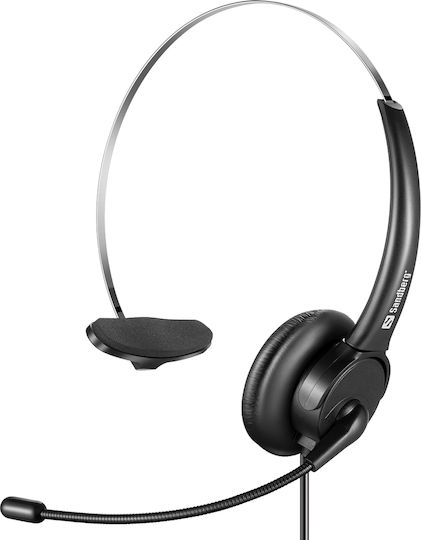 Sandberg USB Office Headset Mono On Ear Multimedia Headphone with Microphone USB-A