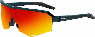 R2 Cycling Glasses Fluke with Blue Frame & Multicolour Lenses