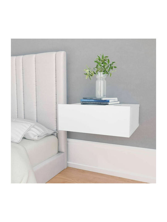 Wooden Bedside Tables White 2 Pieces 40x30x15cm