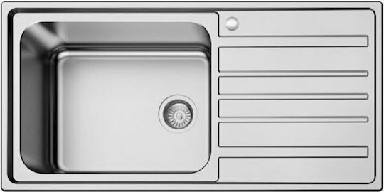 Karag BL 821 Ένθετος Νεροχύτης Inox Σατινέ Μ100xΠ50cm Ασημί