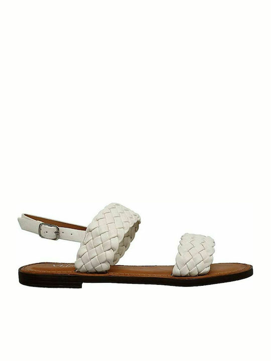 Venini Women's Flat Sandals In White Colour S37-13267-33