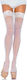 Leg Avenue 1011 Transparente Oberschenkelhohe Sexy Socken Weiße