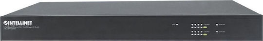 Intellinet 8-Port Gigabit Ethernet PoE+ Web-Managed Управление на L2 Switch с 8 Портове Гигабитови (1Gbps) Ethernet и 2 SFP Портове