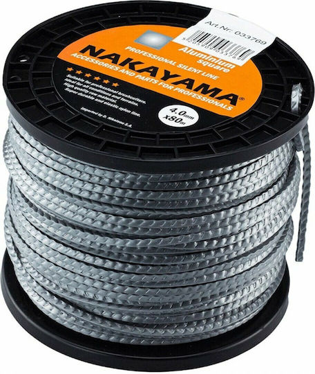 Nakayama NC1018 Μεσινέζα Αλουμινίου Τετράγωνη Μήκους 80m και Πάχους 4mm