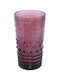 Espiel Embossed Glass Water made of Glass in Purple Color 550ml 1pcs