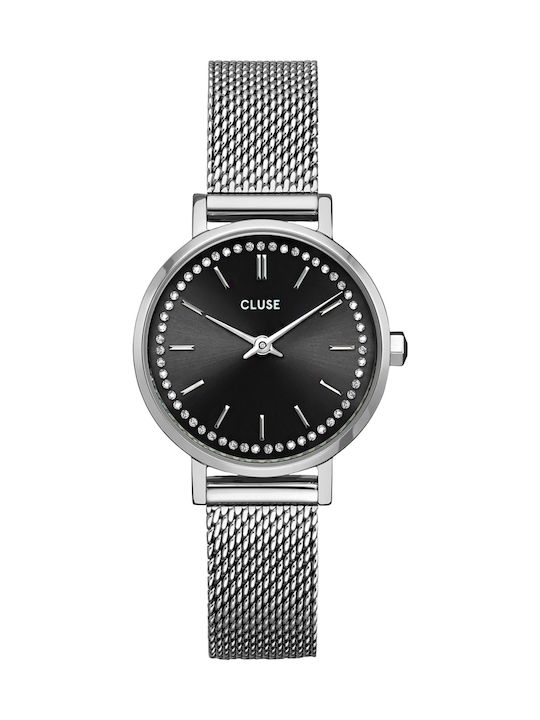 Cluse Boho Chic Damen Uhr mit Silber Metallarmband