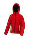 Performance Softshell Kinderjacken & Winterjacken Casual Kurzes mit Kapuze Rote