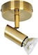 Inlight Einzel Spot mit Fassung GU10 in Gold Farbe