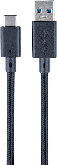 Nacon Плетена USB 2.0 Кабел USB-C мъжки - USB-A мъжки Черен 3м (XBXUSBCCABLE3M)