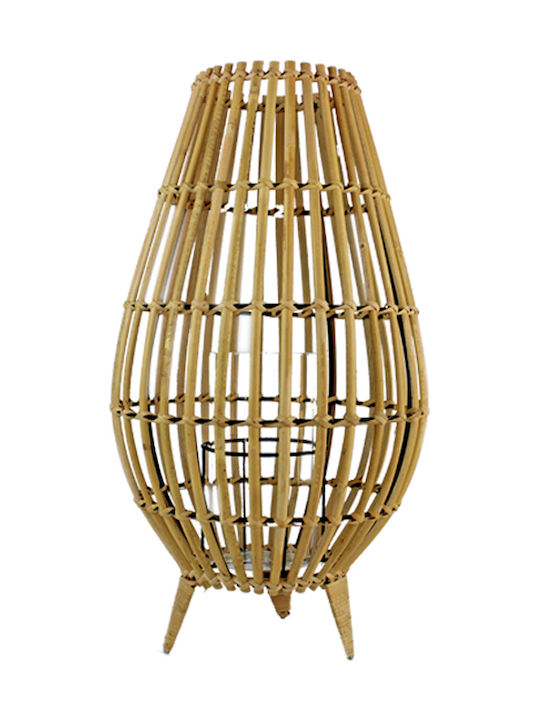 Art et Lumiere Φαναράκι Bamboo Επιδαπέδιο Καφέ 26x26x49εκ.