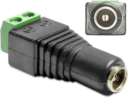 DeLock Βύσμα DC female Μαύρο 65421