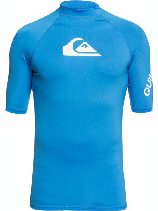 Quiksilver Alltimiss Ανδρική Κοντομάνικη Αντηλιακή Μπλούζα Μπλε UPF 50
