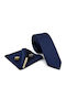 Legend Accessories Synthetic Men's Tie Set Monochrome Navy Blue