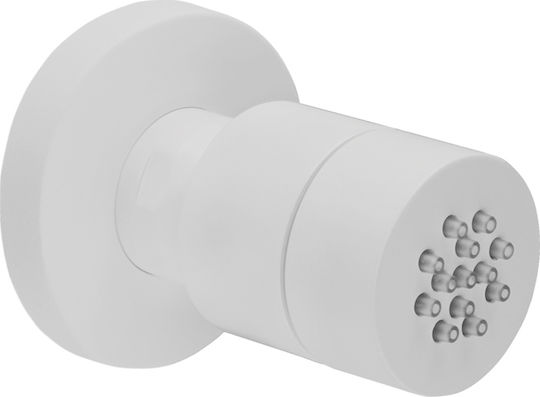 La Torre Round Στρογγυλή Κεφαλή Ντουζ 5cm White Matt