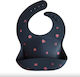Mushie Shells Smoke Waterproof Silicone Baby Bib with Button with Pocket
