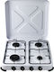 Proton WL04 Liquid Gas Countertop with 4 Burners White