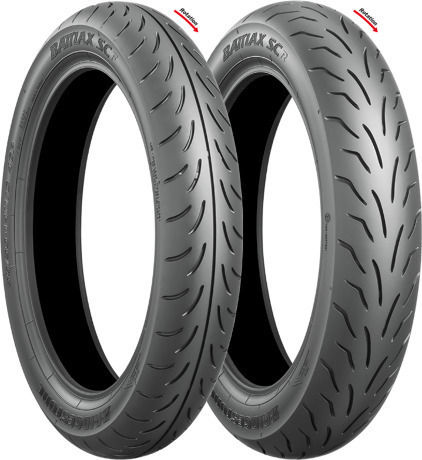 Bridgestone Battlax SC1 Anvelopă pentru scuter Față cu Dimensiune 100/80-14 48P Fără cameră