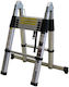 Bormann Pro Telescopic Ladder Aluminum 12 of Steps with Maximum Height 3.8m BHL5710 034858