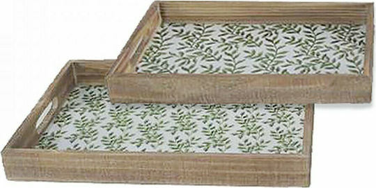 Zaros Lemnos Dreptunghiular Tavă de Servire cu Mânere 47x31x5.5cm ID224 2buc