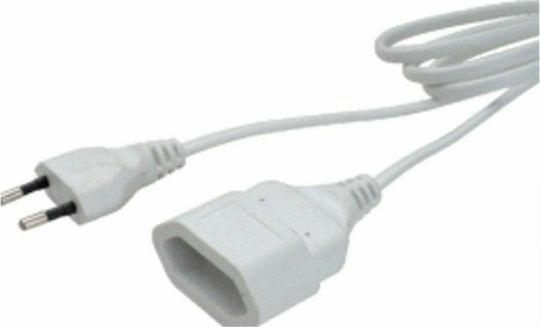 KAL Electronics Cablu de prelungire cu role cu lungimea de 5m Diametru 3 x 0,75mm² Albă