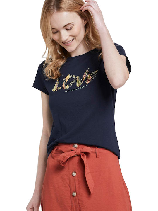 Tom Tailor Women's T-shirt Navy Blue