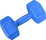 X-FIT Πλαστικοποιημένο Βαράκι Dumbbell 1 x 4kg Πλαστικοποιημένο Βαράκι Μπλε