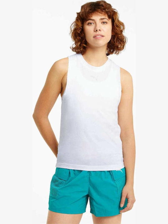 Evide Women's Summer Blouse Cotton Sleeveless White