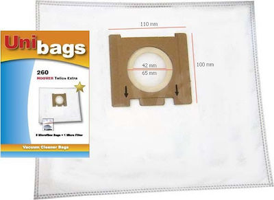 Unibags 260 Σακούλες Σκούπας 5τμχ Συμβατή με Σκούπα Hoover