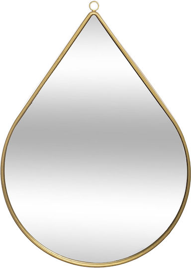 Atmosphera Tropfen Wandspiegel mit Gold Metallisch Rahmen 29x21cm 1Stück