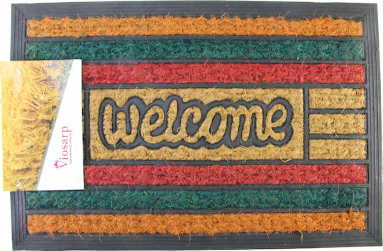Viosarp Covoare De Intrare Din Nucă De Cocos Cu Substrat Antiderapant Multicolor 40x60cm