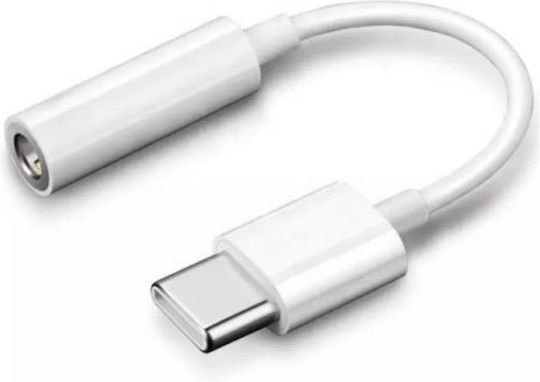 Andowl Μετατροπέας USB-C male σε 3.5mm female Λευκό (Q-ZJ1)