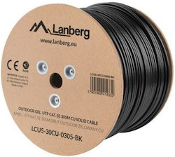 Lanberg LCU5-12CU-0305-BK U/UTP Cat.5e Мрежов Кабел Ethernet 305м Черен
