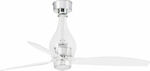 Faro Barcelona Mini Eterfan Led Smart 33382WP-9 Ceiling Fan 128cm with Light and WiFi Transparent