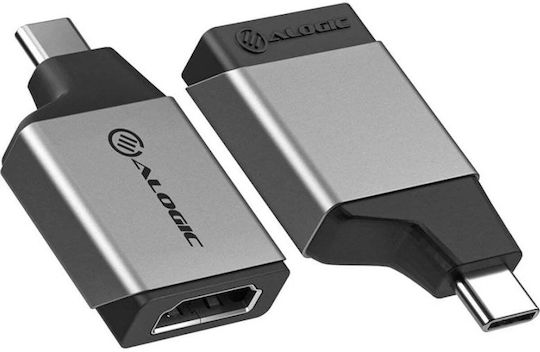 Alogic Конвертор USB-C Мъжки към HDMI Женски Сив 1 Брой ULCHDMN-SGR