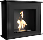 Kratki June Tuv Indoor Floor Bioethanol Fireplace Black 70x25x58.9cm