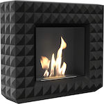 Kratki Egzul Tuv Indoor Floor Bioethanol Fireplace Black 114x32x96cm