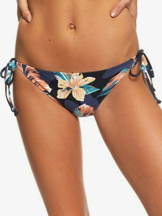 Roxy Beach Classics Bikini Slip με Κορδονάκια Μαύρο