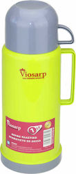 Viosarp Bottle Thermos Plastic Yellow 1lt with Cap-Cup 70701284