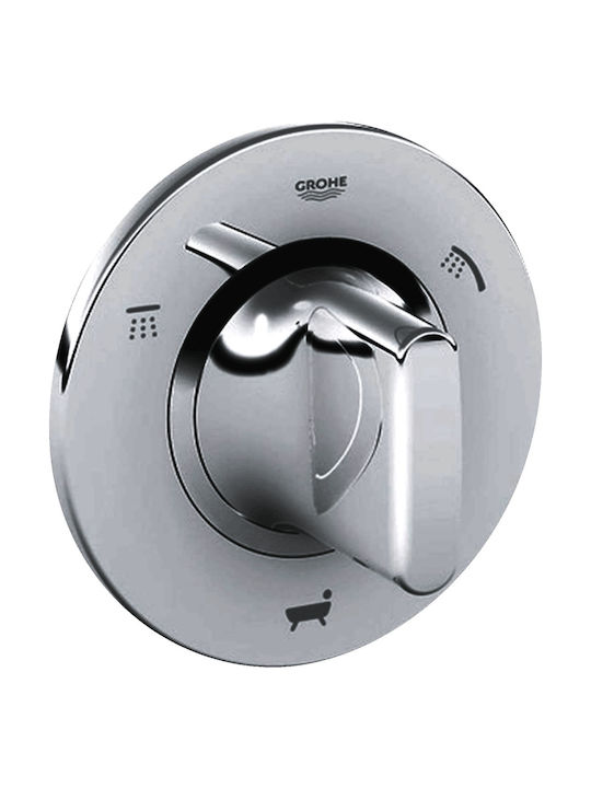 Grohe Veris Ondus Built-In Diverter for Shower with 3 Exits Silver