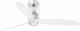 Faro Barcelona Mini Tube Fan M 3000K Ceiling Fan 128cm with Light Fixture Transparent