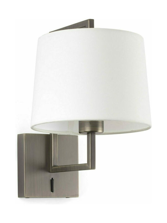 Faro Barcelona Modern Lamp Wall with Socket E27 and Switch Gold 19x17.6cm