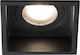 Faro Barcelona Square Metallic Recessed Spot with Socket GU10 Black 8.9x8.9cm. 1pcs
