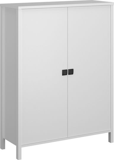 Буфет Marocco Дървен Бял 99x37x130.5см