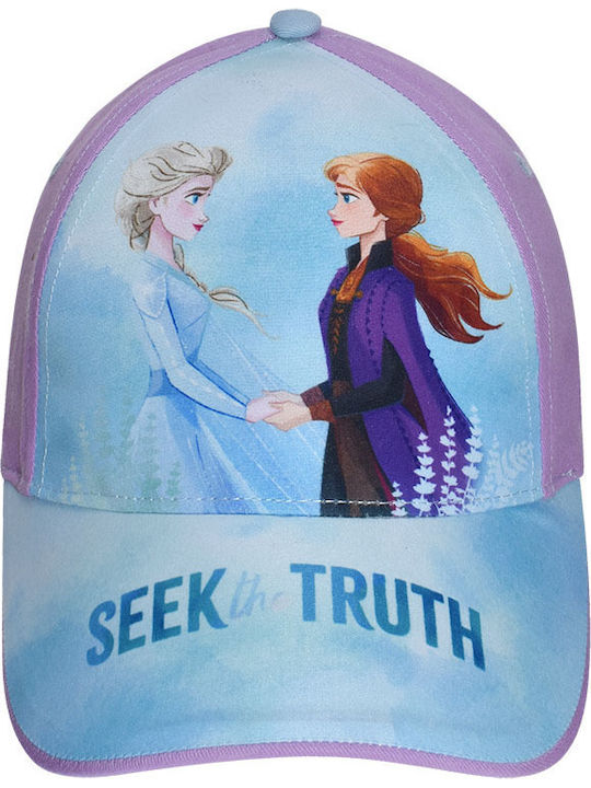 Apostolidis Shoes Kids' Hat Jockey Fabric Frozen II Seek Truth Blue