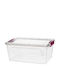 Viosarp Plastic Storage Box with Lid Transparent 36x23x16cm