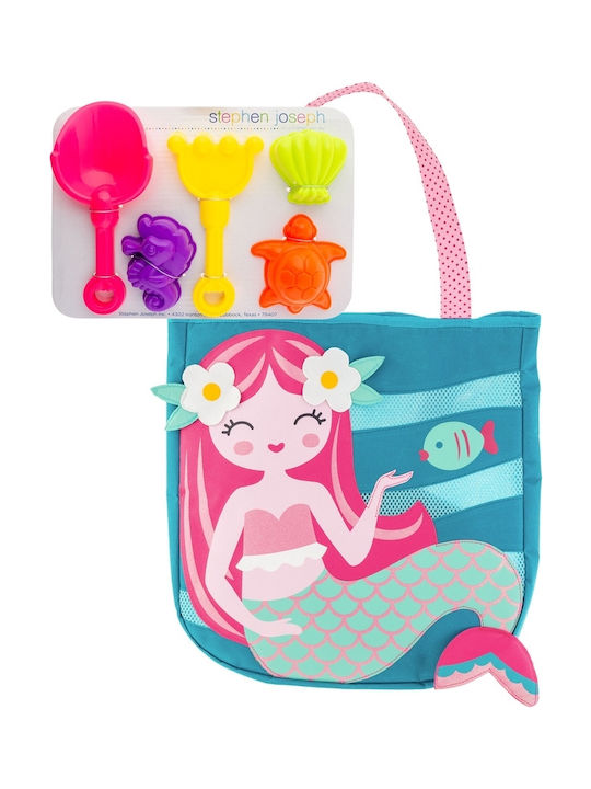 Stephen Joseph Beach Totes Mermaid Παιδική Τσάντα Θαλάσσης Γαλάζια 33x4x27εκ.